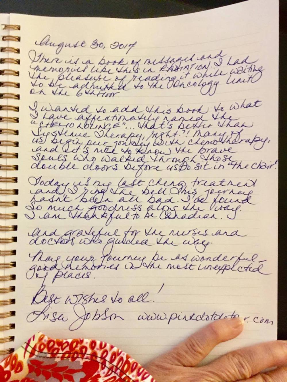 16 Chemo my legacy message